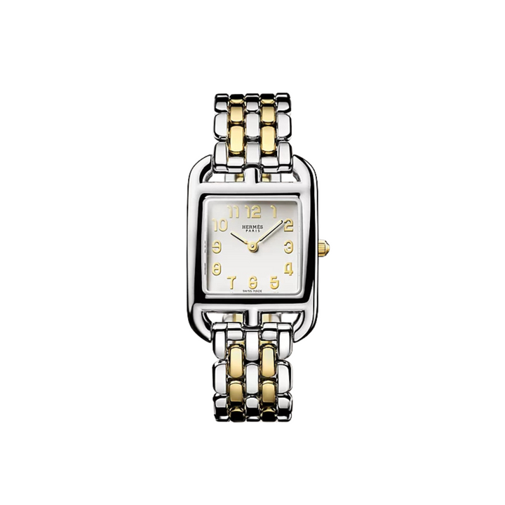 Hermès Watches - CAPE COD - OPALINE SILVERED DIAL SMALL WATCH | Manfredi Jewels
