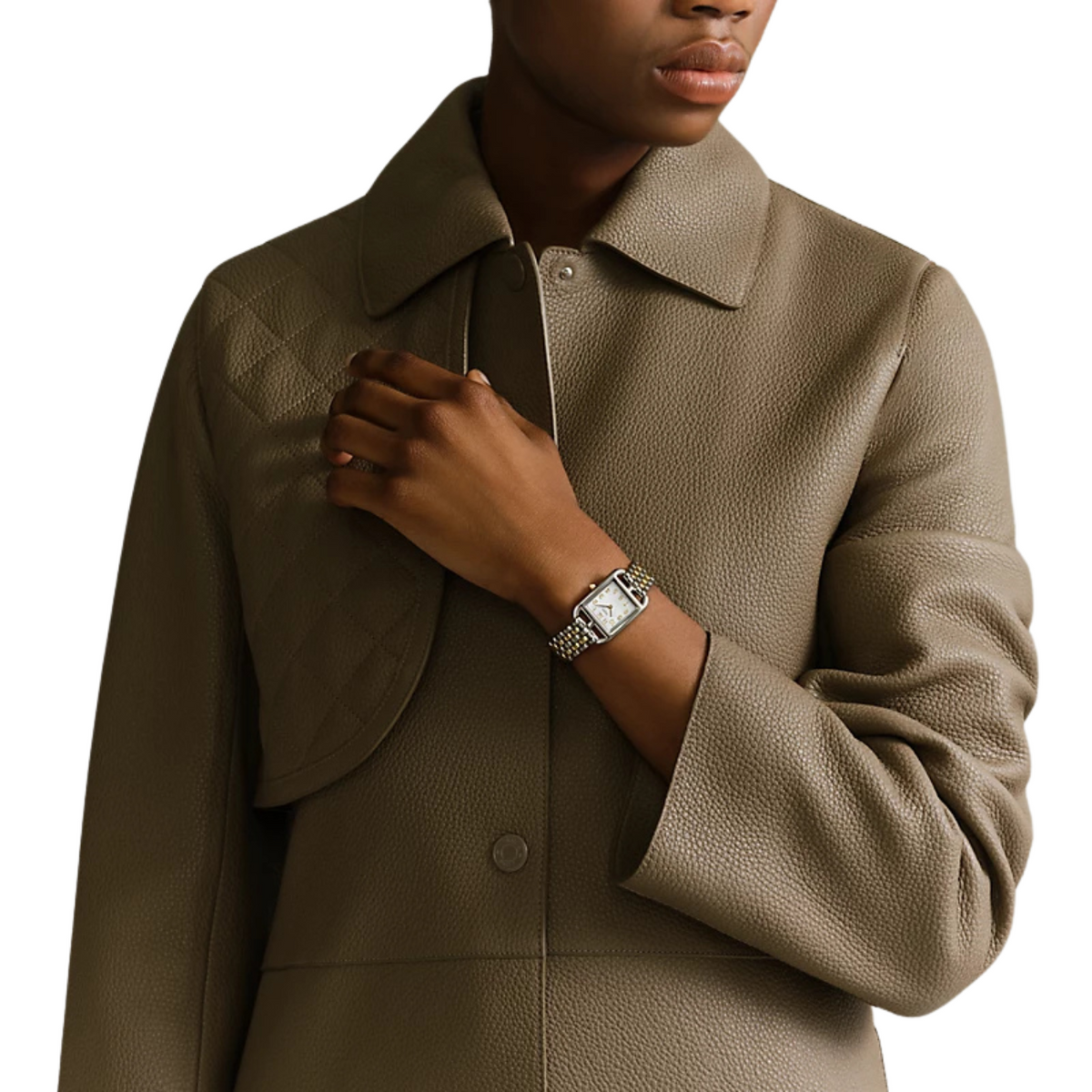 Hermès Watches - CAPE COD - OPALINE SILVERED DIAL SMALL WATCH | Manfredi Jewels