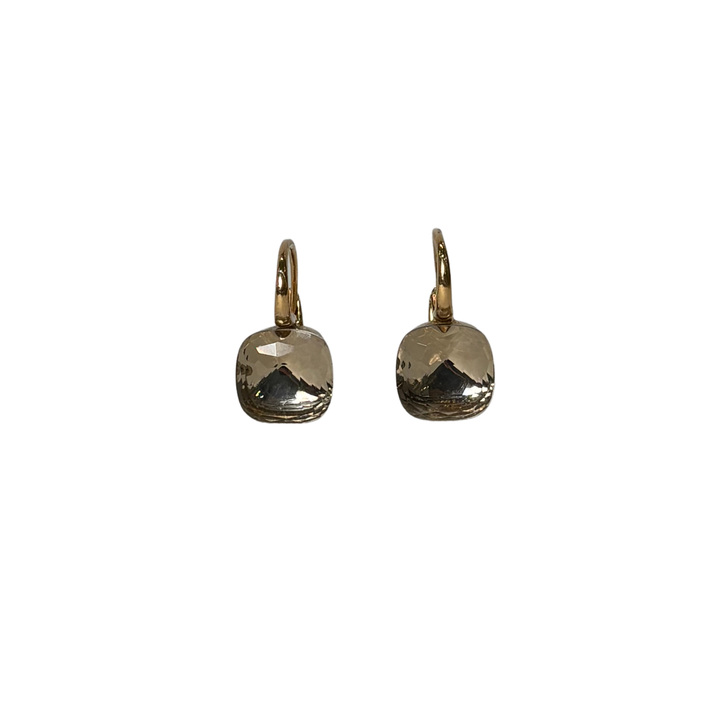 Estate 18K Rose Gold Pomellato White Topaz Classic Nudo Earring