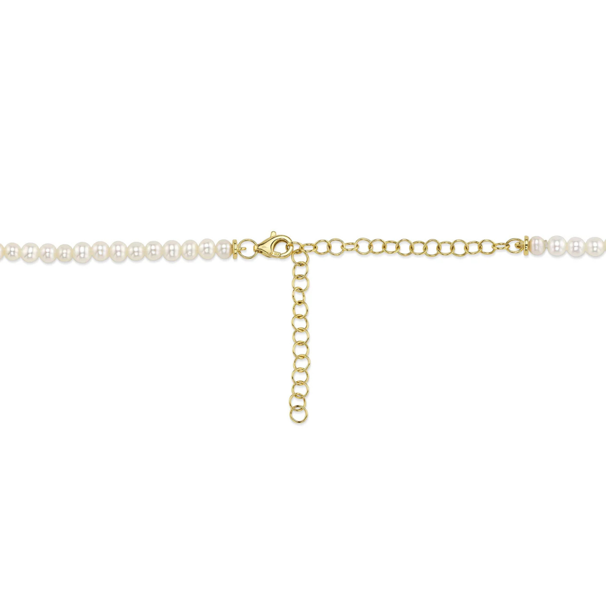 Jackie 14K Yellow Gold Cultured Pearl Tennis Necklace