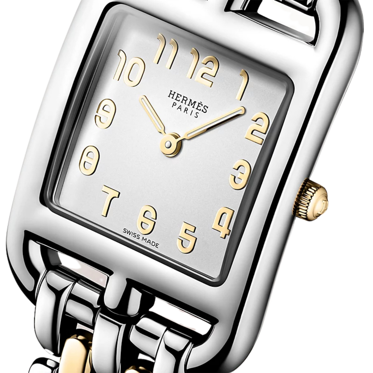 Hermès Watches - CAPE COD - OPALINE SILVERED DIAL SMALL WATCH | Manfredi Jewels