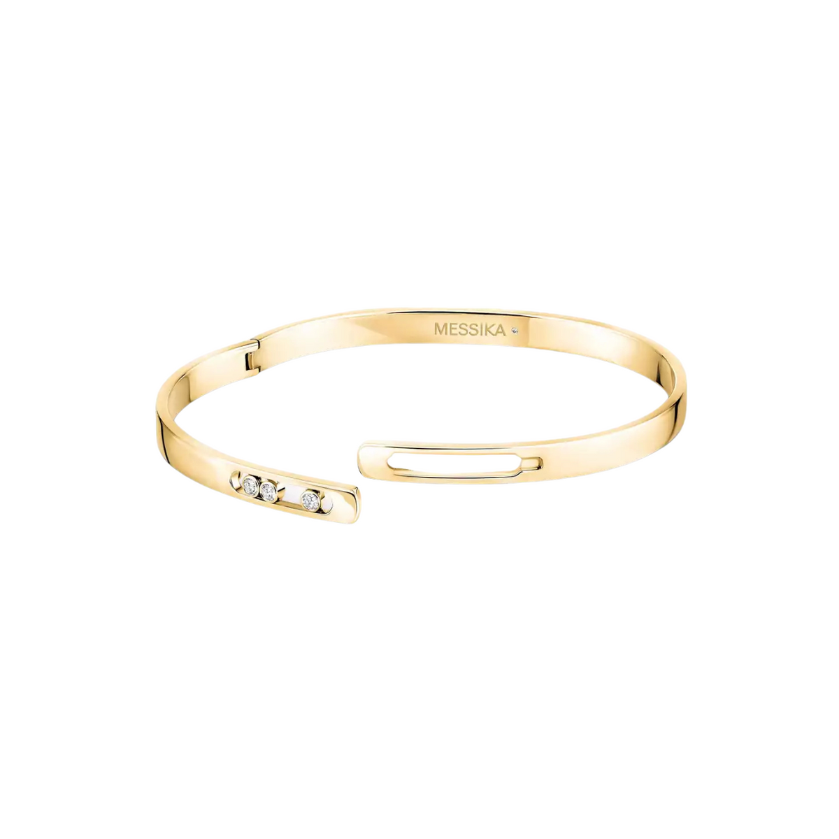 Messika Jewelry - 18K Yellow Gold Move Noa Diamond Bangle | Manfredi Jewels