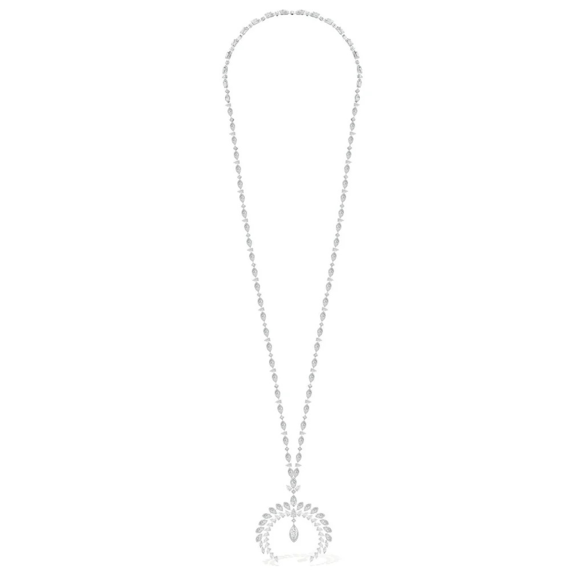 Messika Jewelry - Desert Bloom 18K White Gold Wild Moon Diamond Necklace | Manfredi Jewels