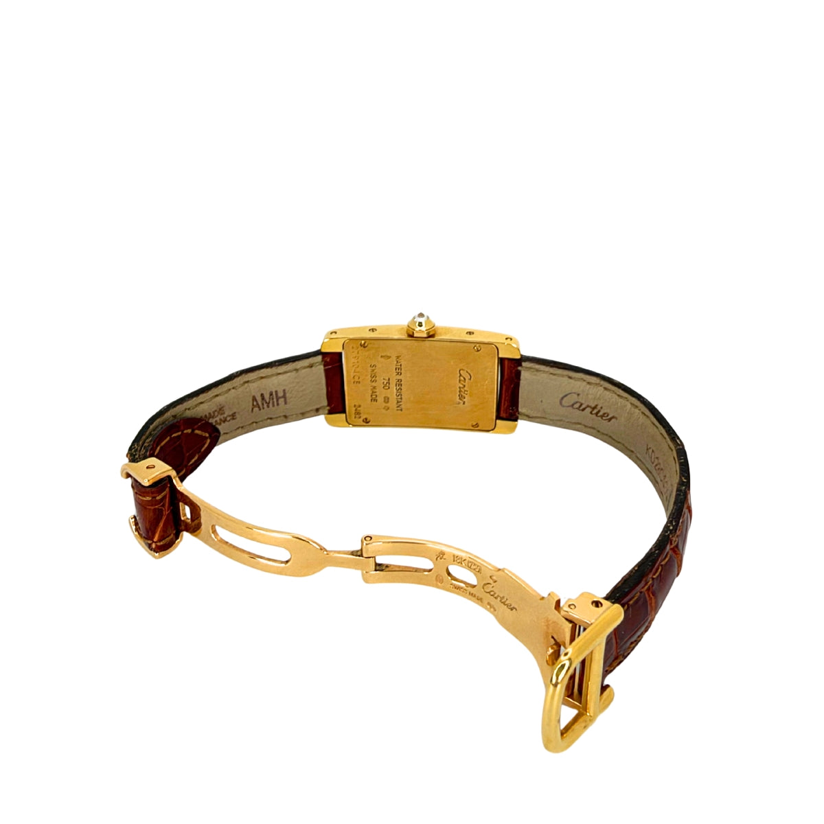 Tank Américaine 18K Yellow Gold Diamond Bezel