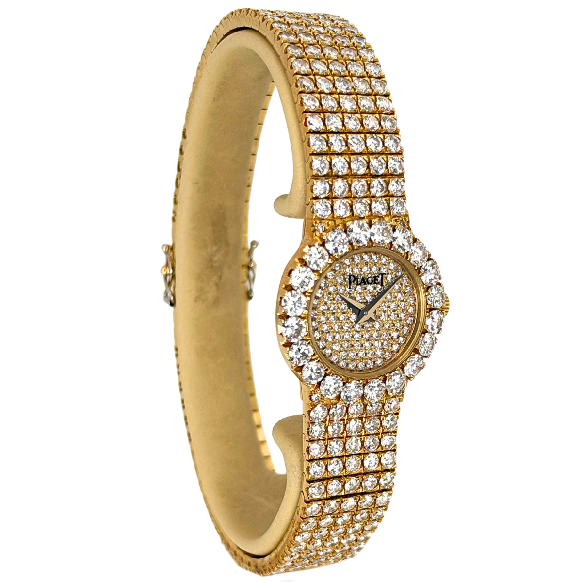 21mm 18K Yellow Gold Diamond-Set Quartz
