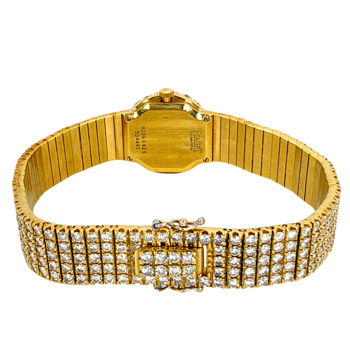 21mm 18K Yellow Gold Diamond-Set Quartz