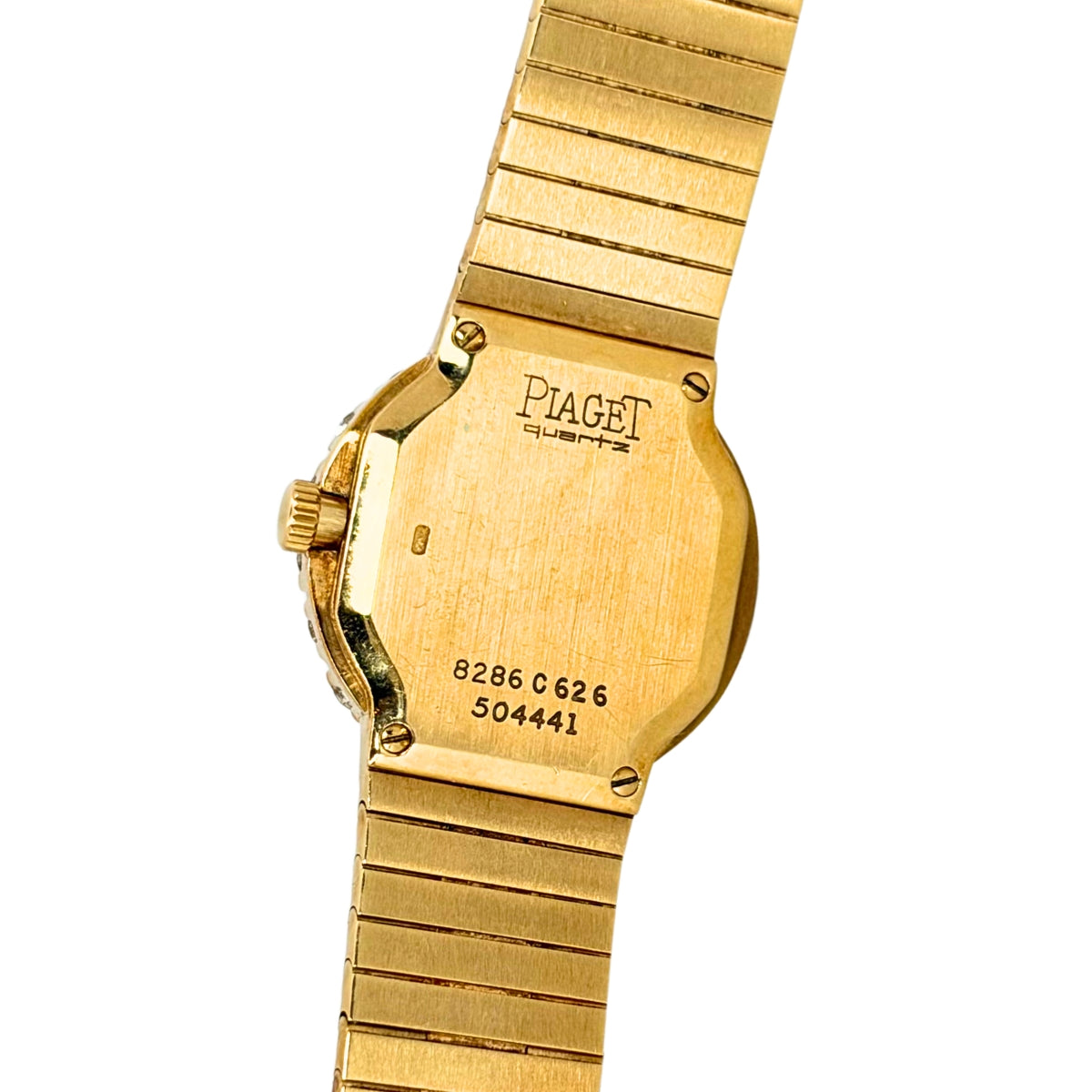 21mm 18K Yellow Gold Diamond-Set Quartz