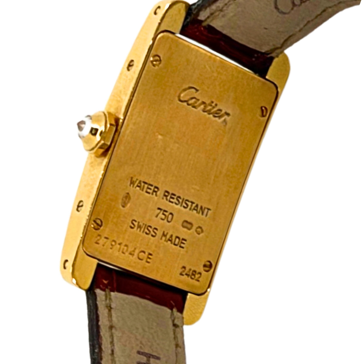 Tank Américaine 18K Yellow Gold Diamond Bezel