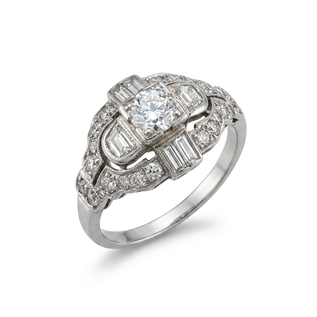 Estate Platinum Vintage Ring