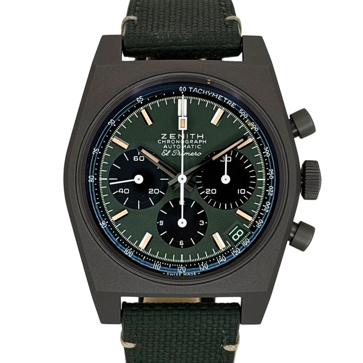 Chronomaster Revival Safari 37mm Titanium Green Dial