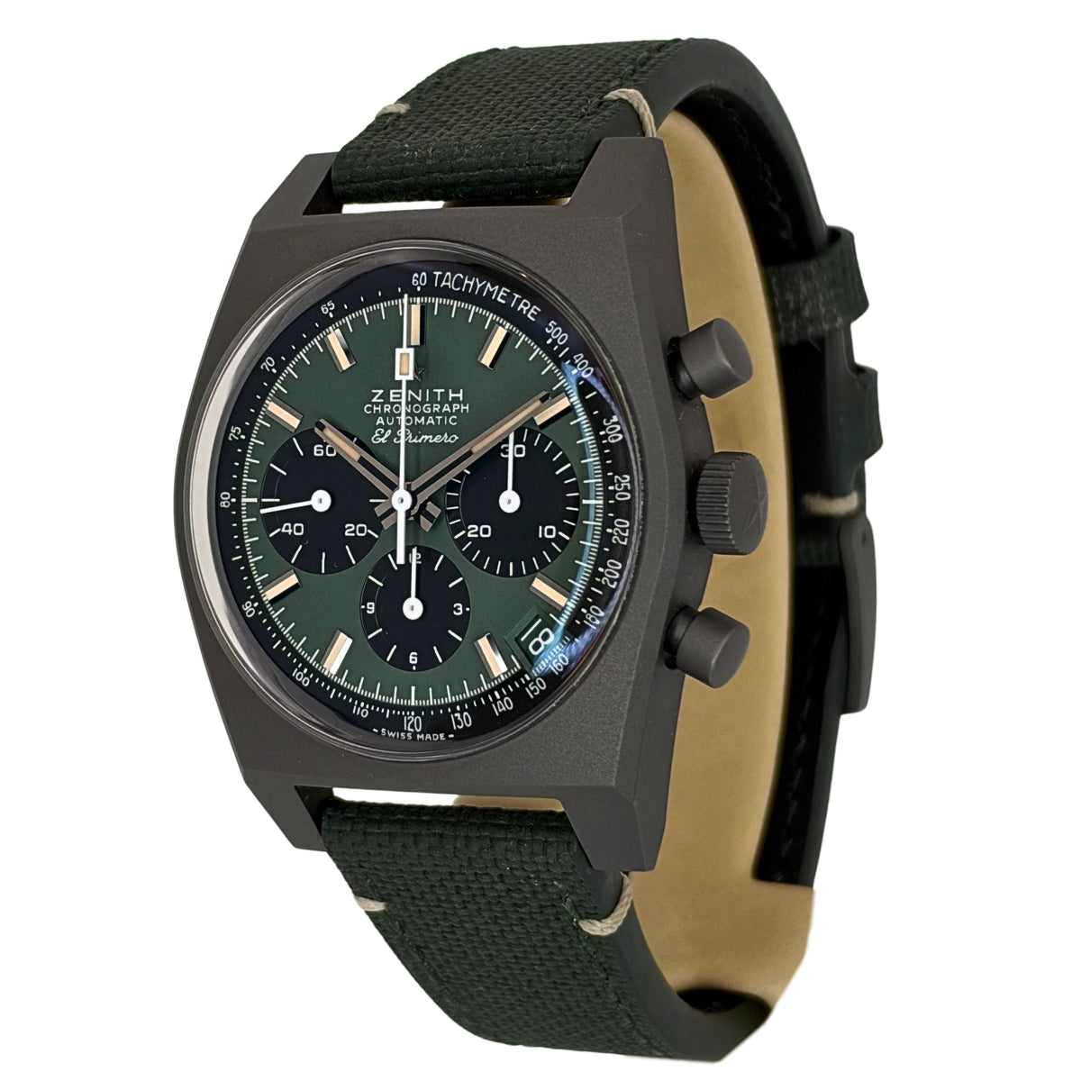 Chronomaster Revival Safari 37mm Titanium Green Dial