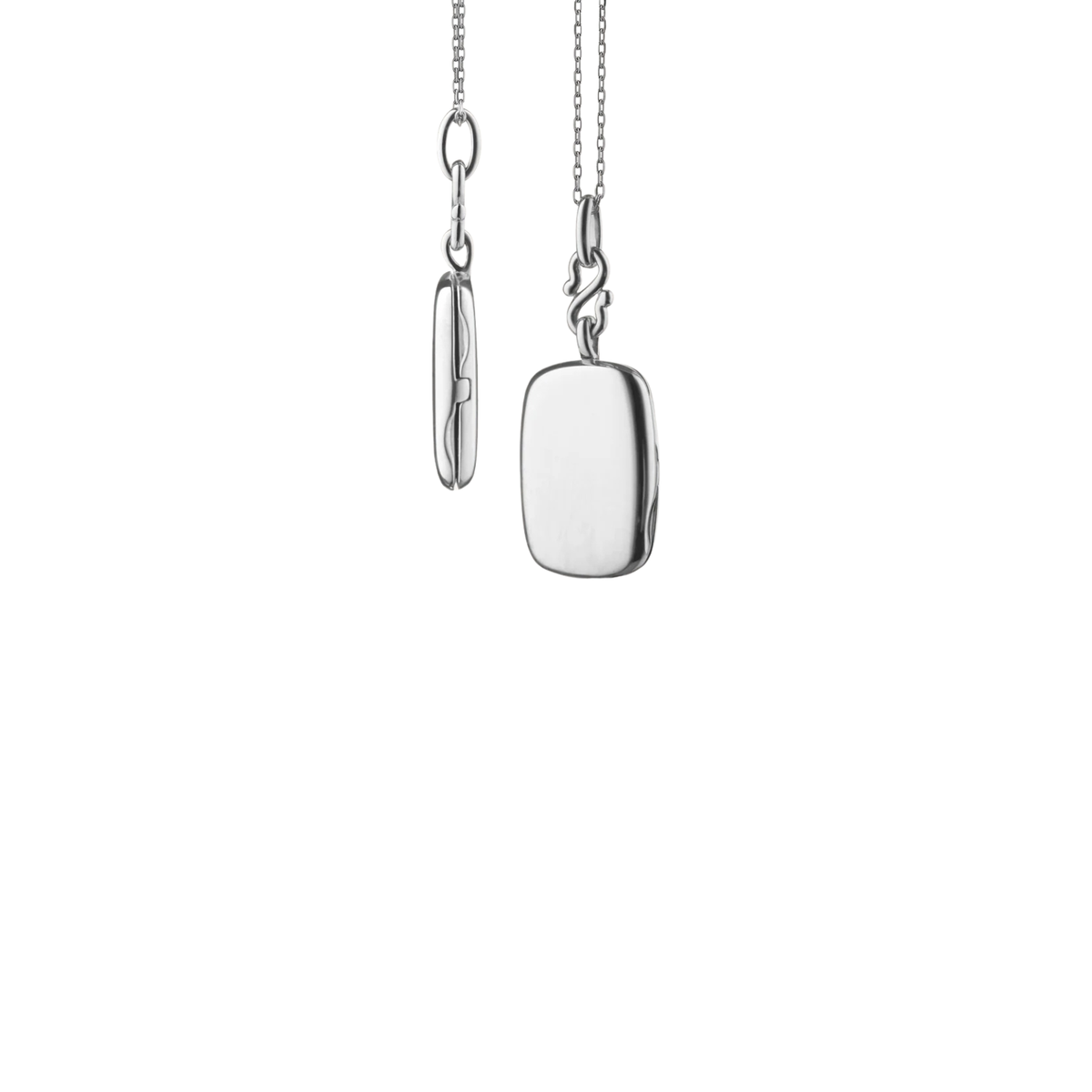 Monica Rich Kosann Jewelry - Slim ’Britt’ Sterling Silver Locket Necklace | Manfredi Jewels
