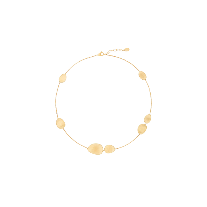 Marco Bicego Jewelry - 18K Yellow Gold Lunaria Small Petal Station Necklace | Manfredi Jewels