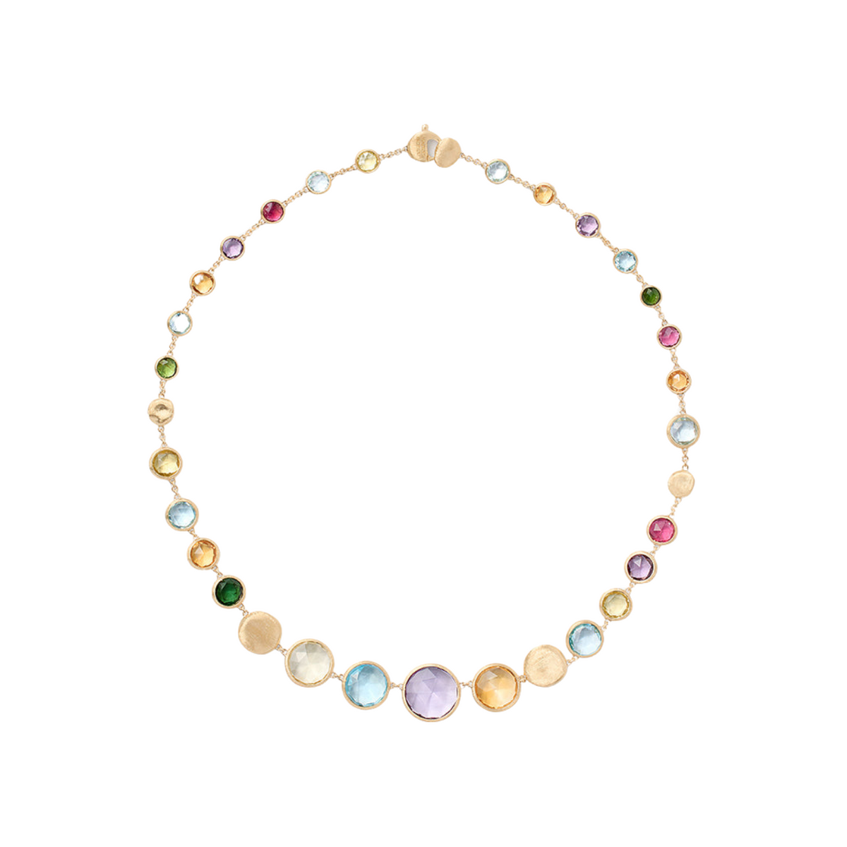 Marco Bicego Jewelry - Jaipur Color 18K Yellow Gold & Multicolored Gemstone Necklace | Manfredi Jewels