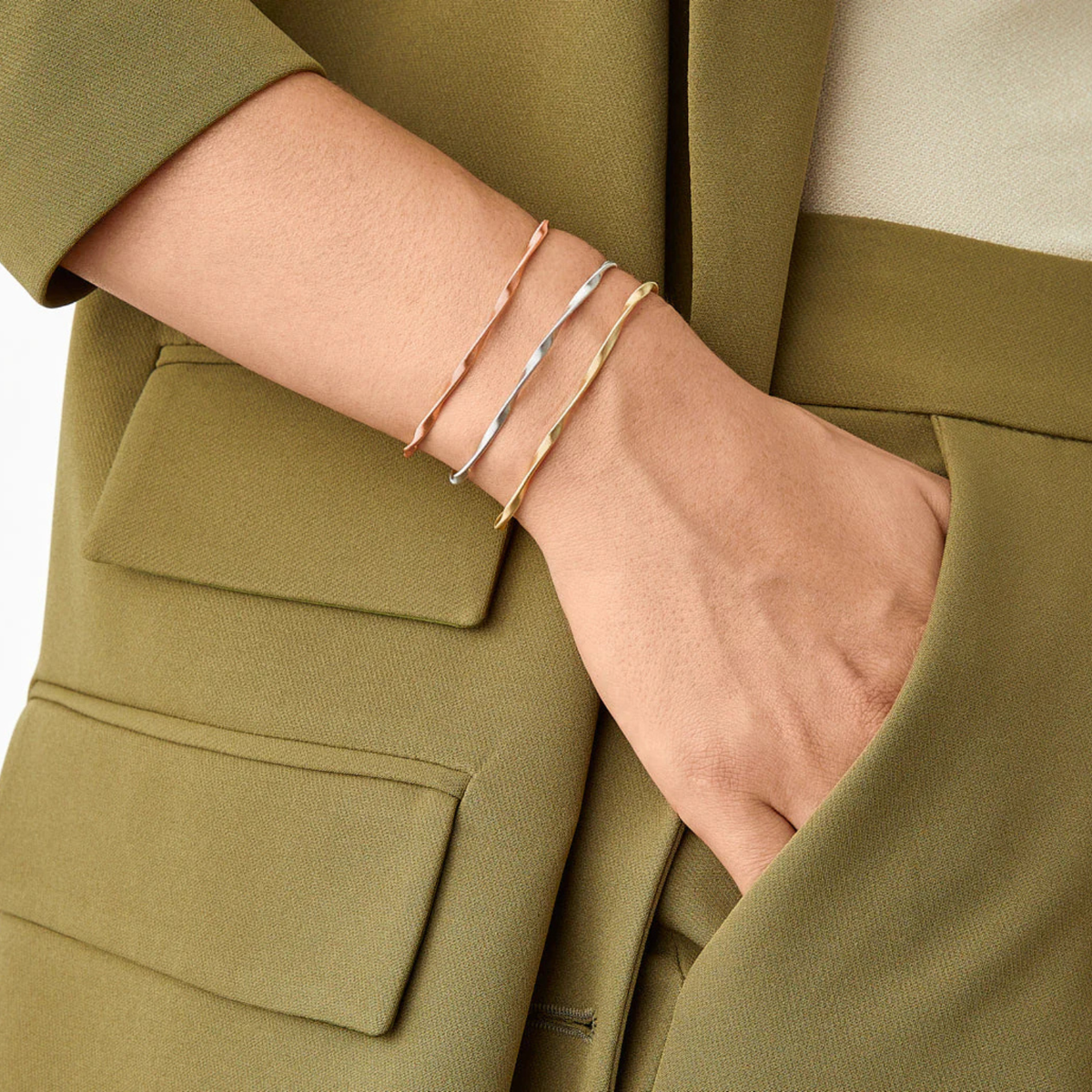 Marco Bicego Jewelry - Marrakech 18K Yellow Gold Twisted Coil Hard Bracelet | Manfredi Jewels