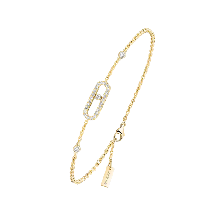 Move Uno 18K Yellow Gold Pavé Diamond Bracelet