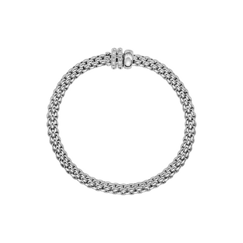 Solo 18K White Gold Pavè Diamond Flex’it Bracelet