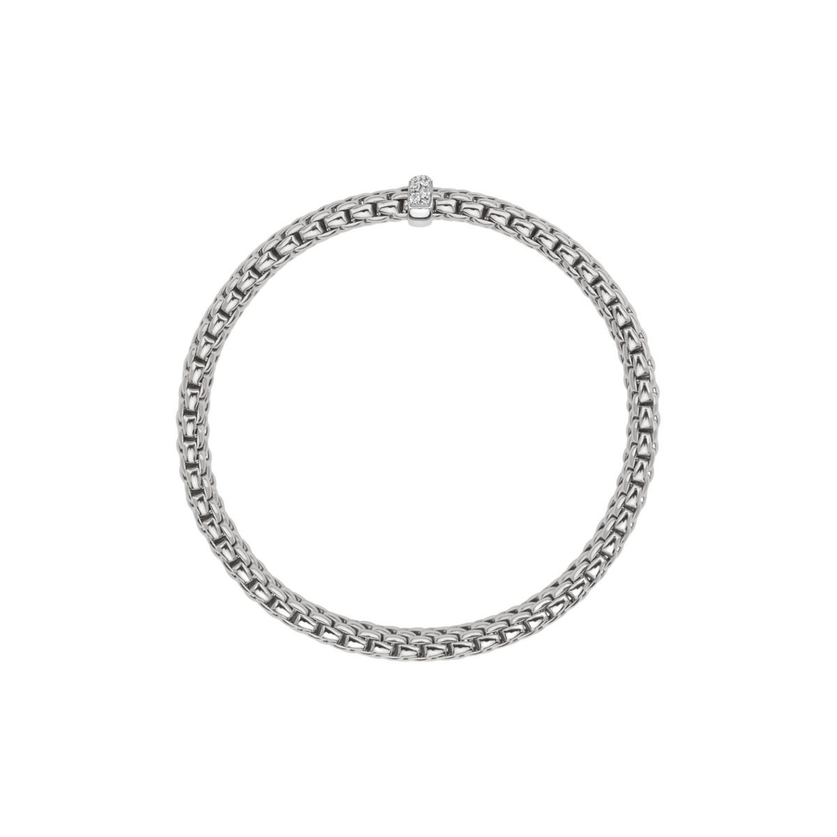 Fope Jewelry - Vendome 18K White Gold Pavè Diamond Flex’it Bracelet | Manfredi Jewels
