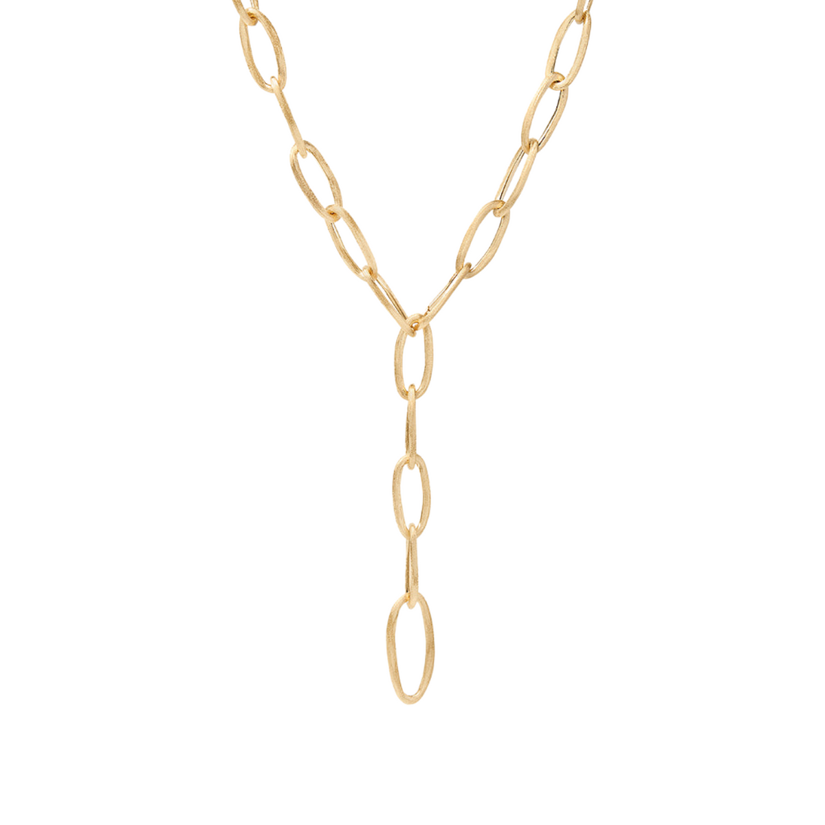 Marco Bicego Jewelry - Jaipur 18K Yellow Gold Oval Link Convertible Lariat Necklace | Manfredi Jewels