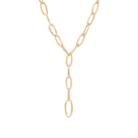 Jaipur 18K Yellow Gold Oval Link Convertible Lariat Necklace