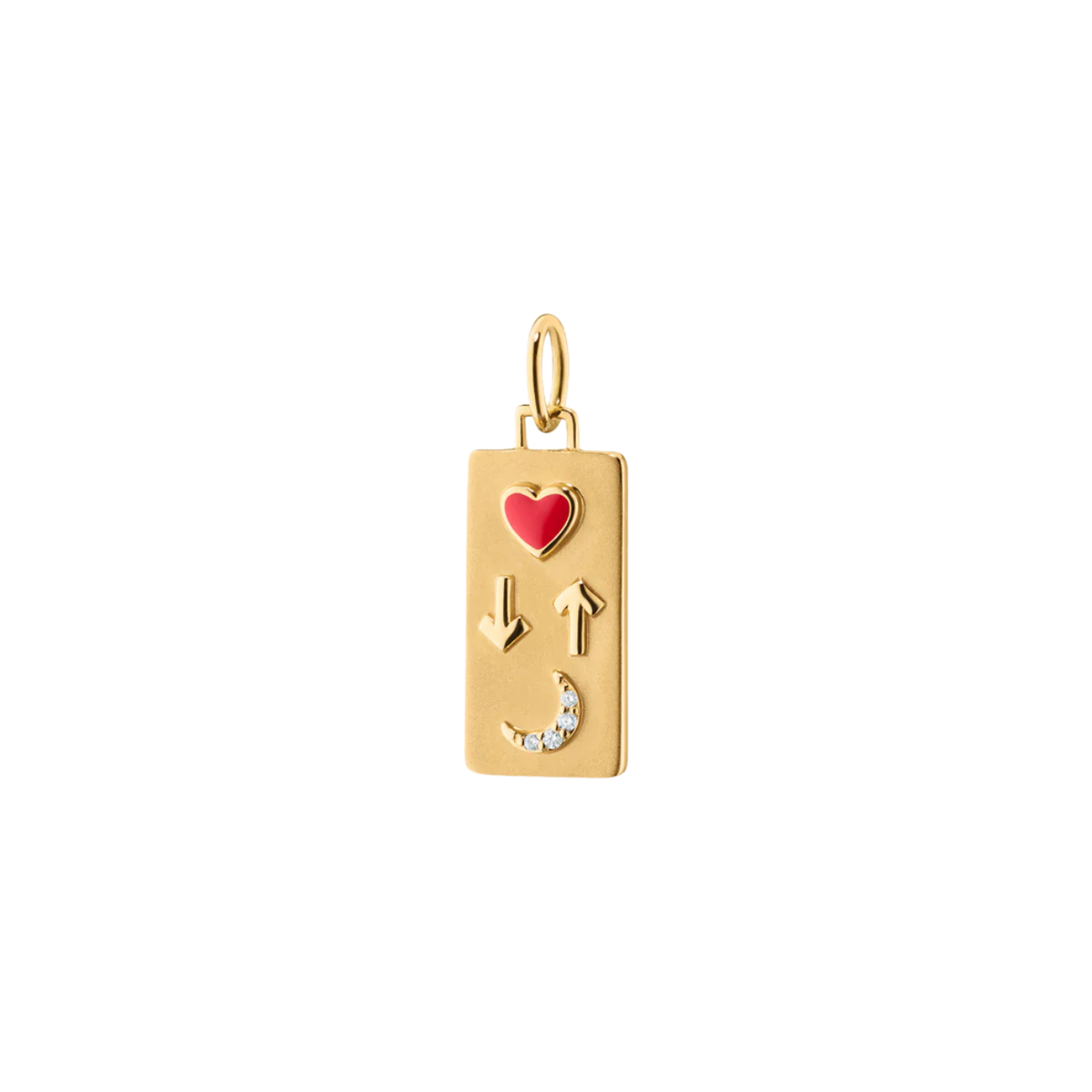 Monica Rich Kosann Jewelry - “Love You To the Moon and Back” Necklace with Red Enamel and Diamonds | Manfredi Jewels