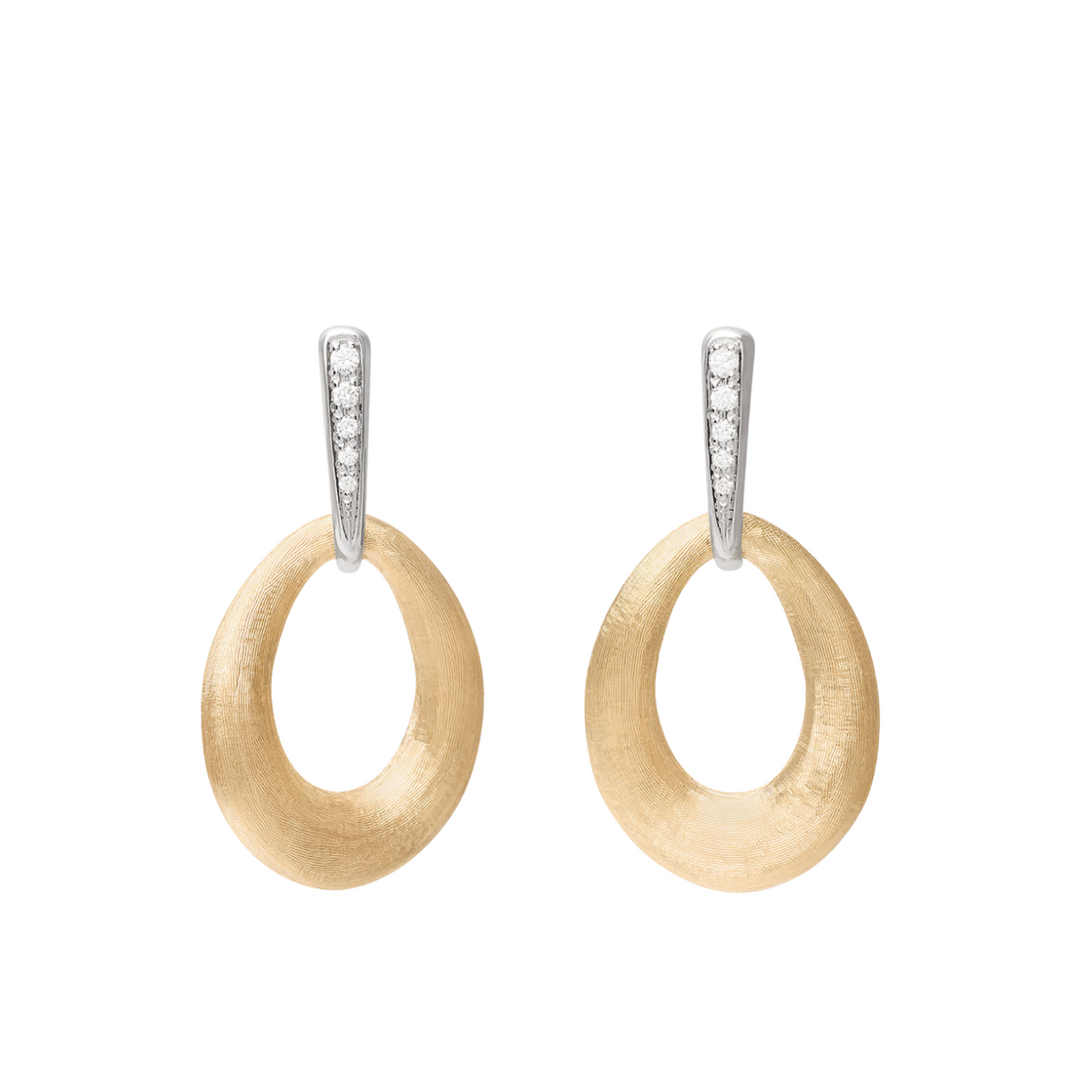 Marco Bicego Jewelry - Lucia 18K Yellow Gold Diamond Loop Earrings | Manfredi Jewels