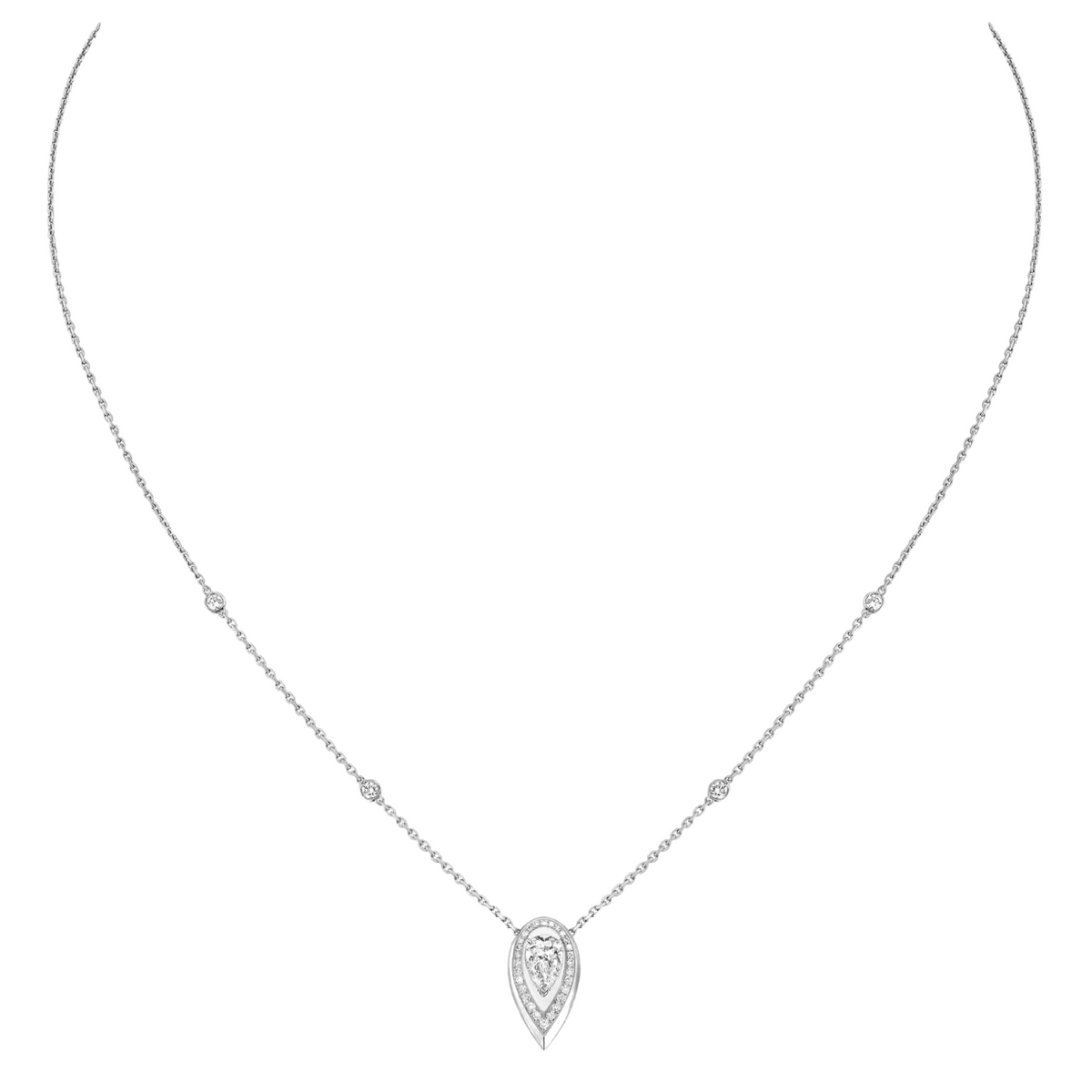 Messika Jewelry - Fiery 18K White Gold & Diamond Necklace | Manfredi Jewels