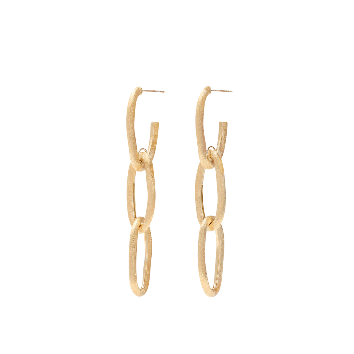 Marco Bicego Jewelry - Jaipur Link 18K Yellow Gold Oval Triple Link Earrings | Manfredi Jewels