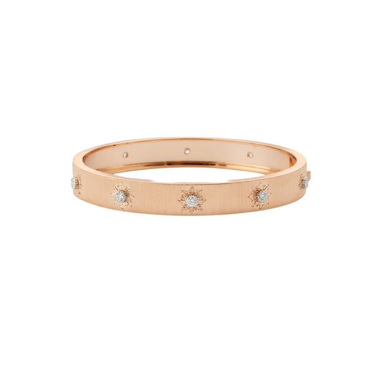 Buccellati - Macri 18K Rose Gold & Diamond Classica Bangle | Manfredi Jewels