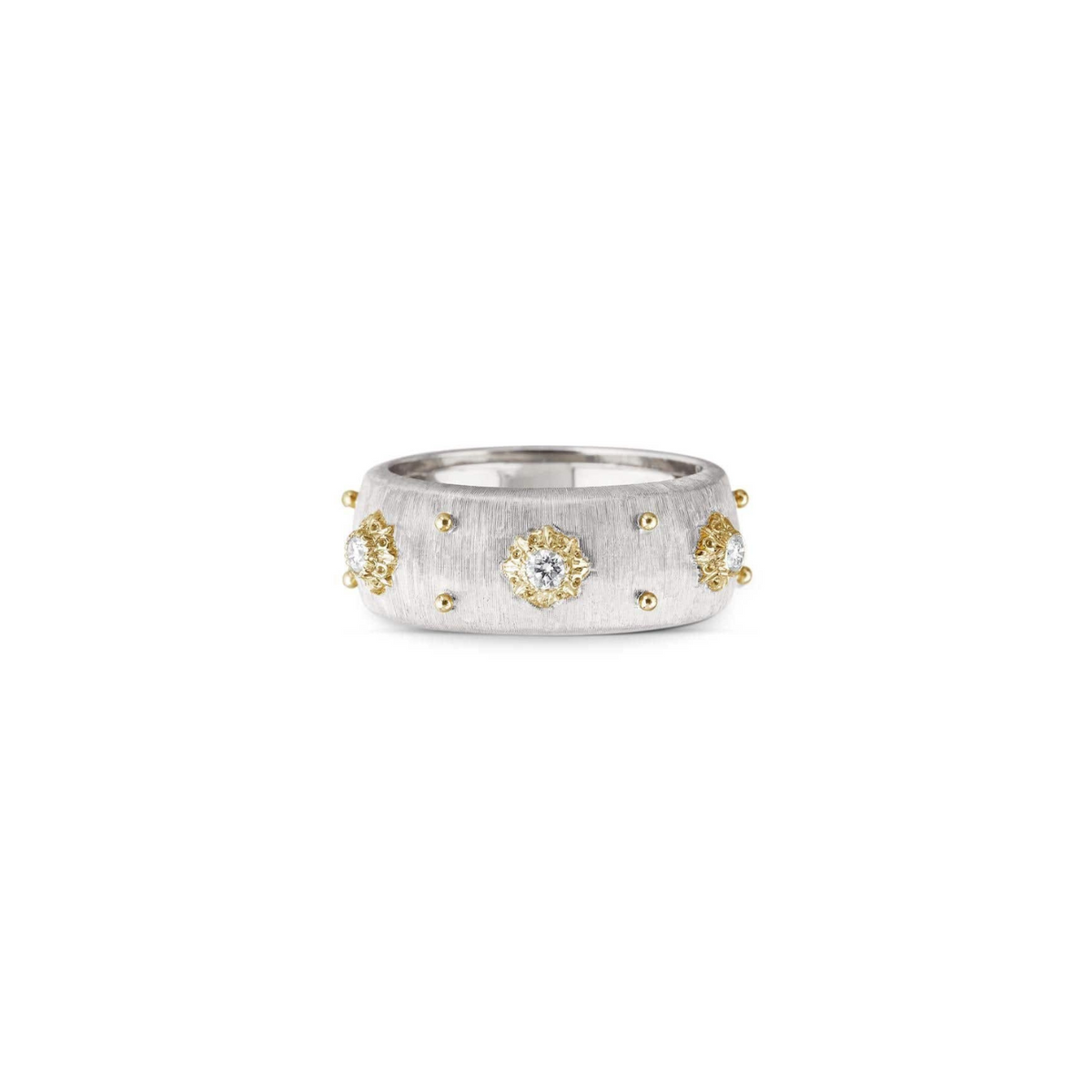 Buccellati Jewelry - Macri Eternelle 18K Yellow & White Gold Diamond Ring | Manfredi Jewels