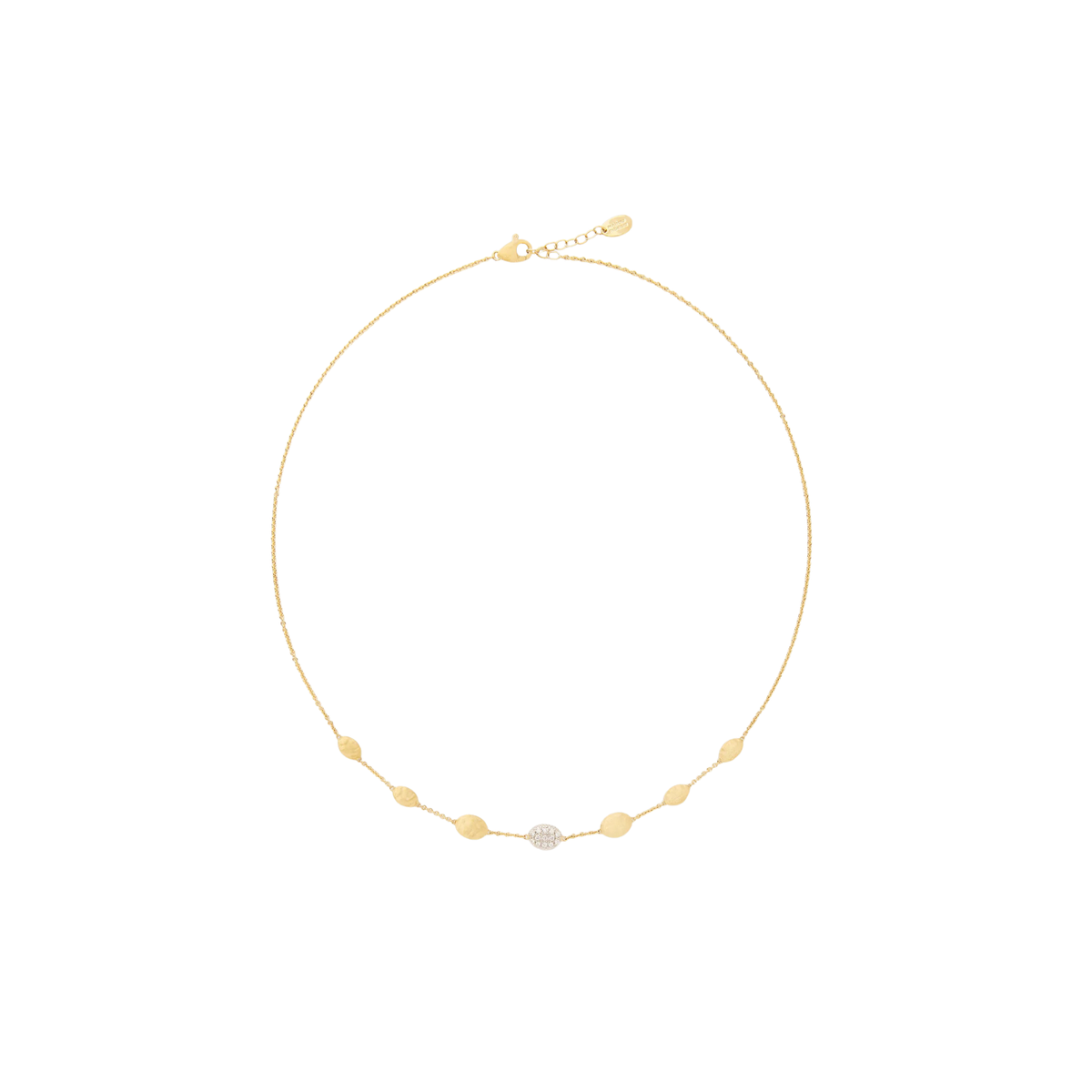 Marco Bicego Jewelry - 18K Yellow Gold Siviglia Station Necklace with Diamonds | Manfredi Jewels