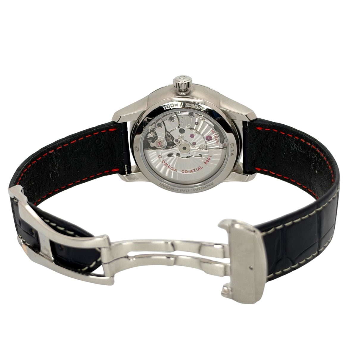 De Ville Annual Calendar Stainless Steel White Dial Blue Strap