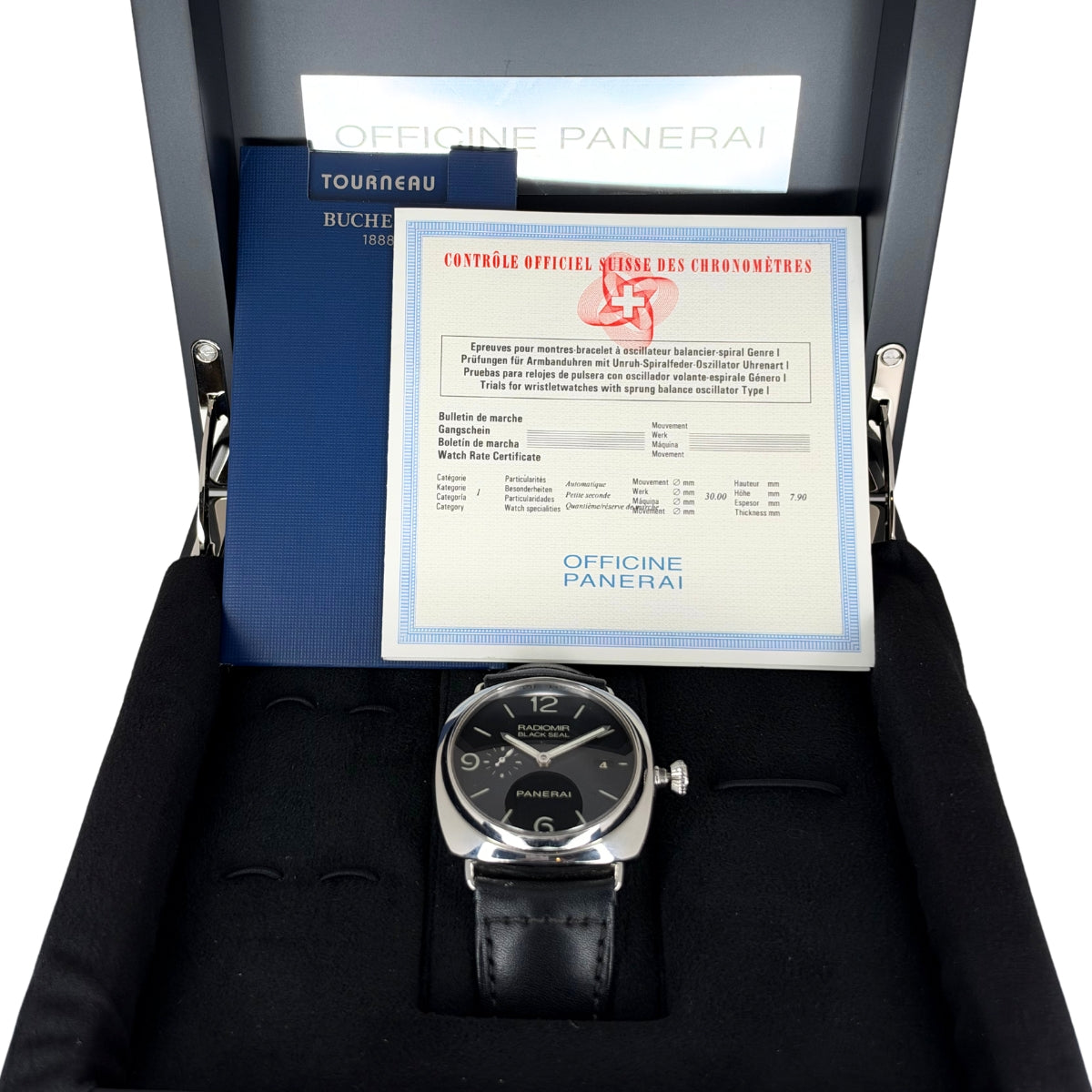 Radiomir Black Seal 3 Days Automatic 45mm Stainless Steel Black Dial PAM00388