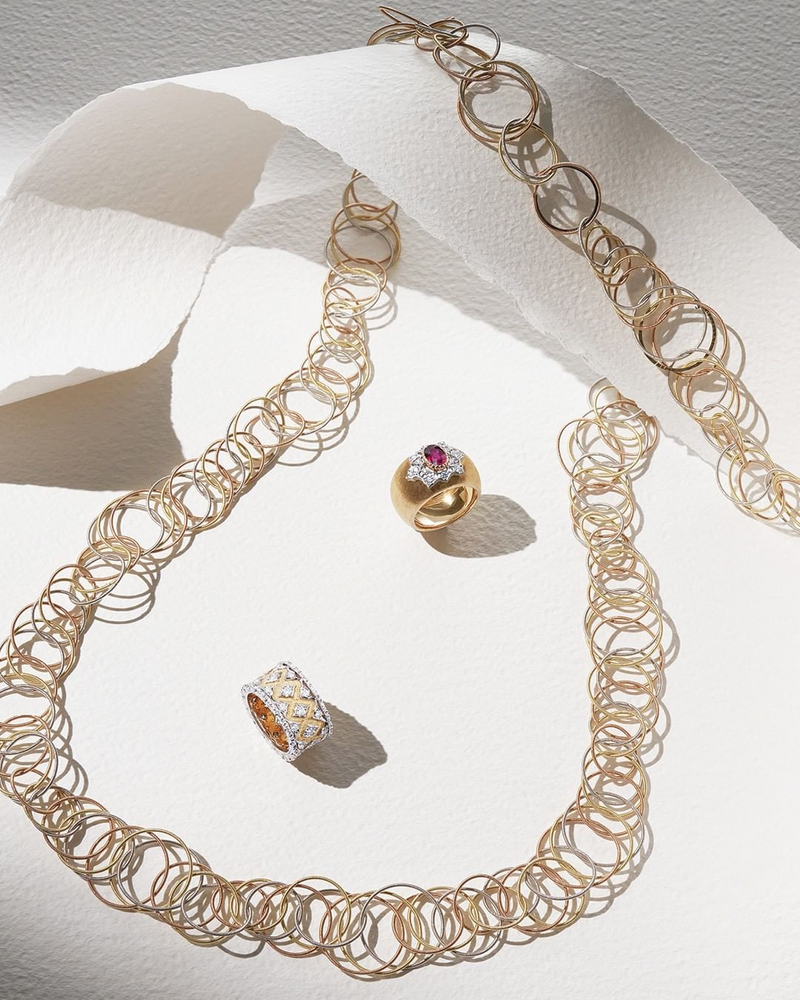 Fine jewellery image of ring and chain 