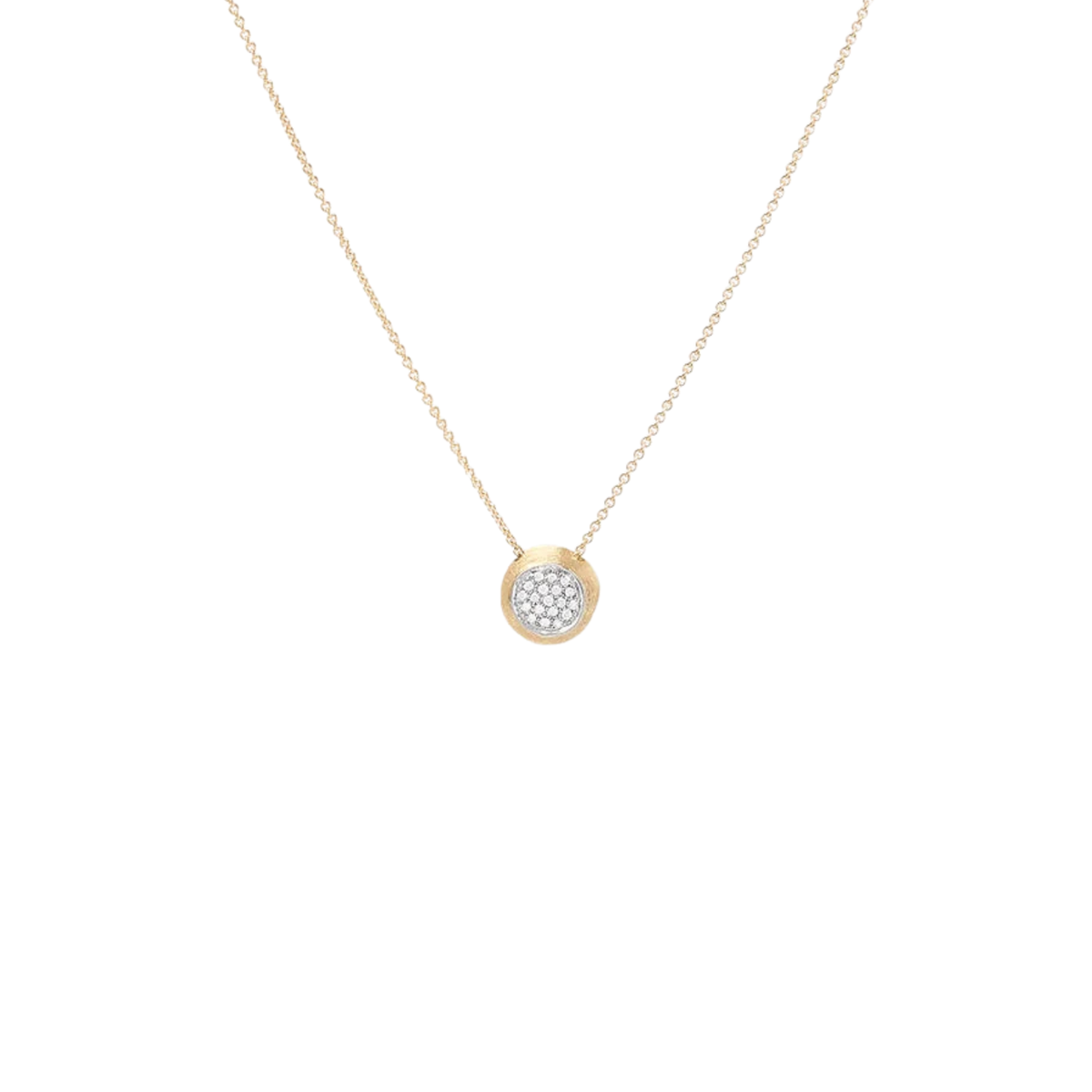 Jaipur 18K Yellow Gold Pave Diamond Disc Necklace