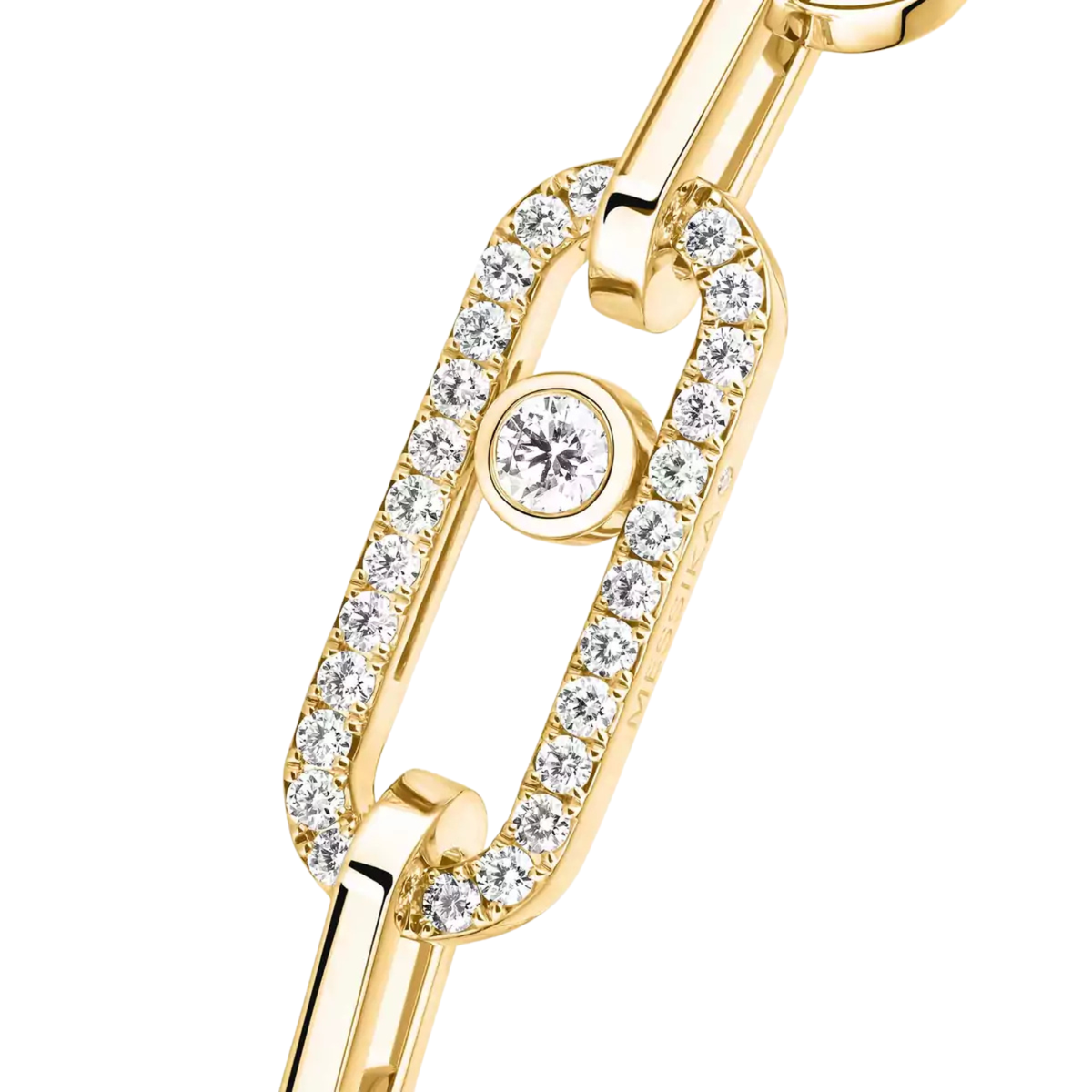 Move Link 18K Yellow Gold Diamond Bracelet