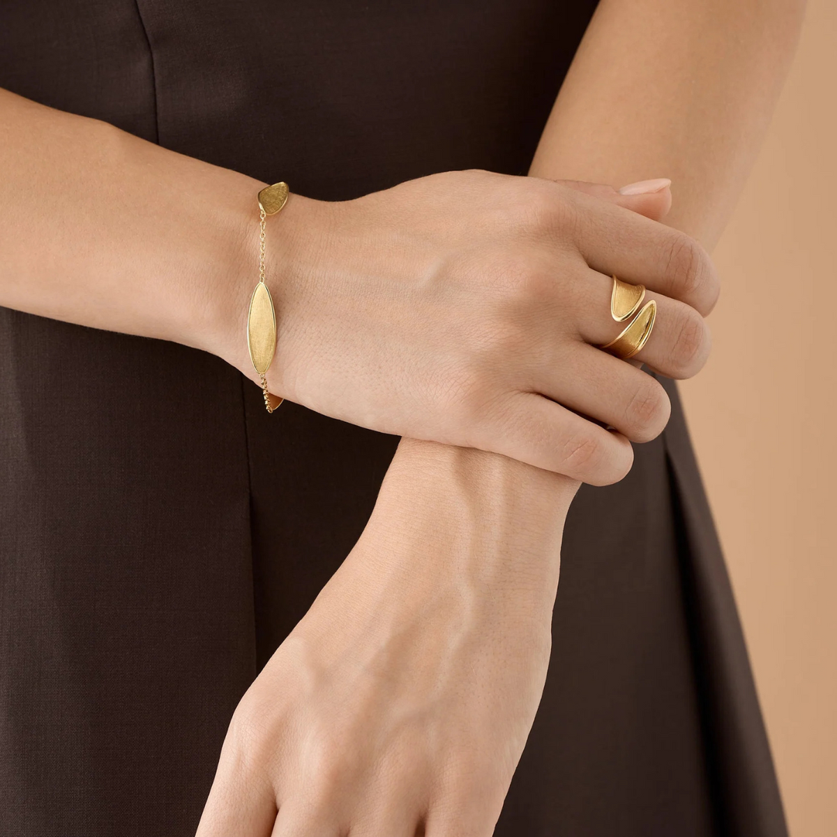 Marco Bicego Jewelry - Lunaria 18K Yellow Gold Station Bracelet | Manfredi Jewels
