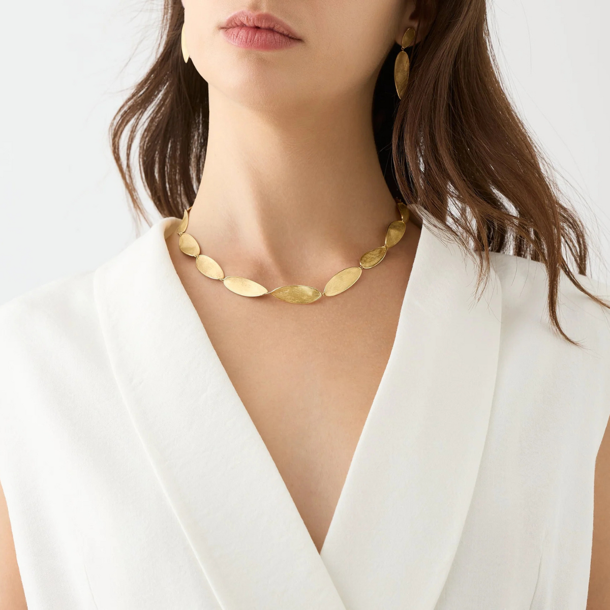 Marco Bicego Jewelry - Lunaria 18K Yellow Gold Collar Necklace | Manfredi Jewels