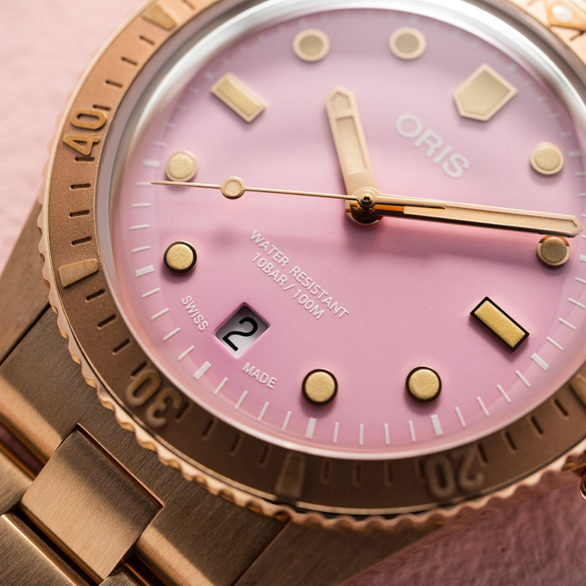 Oris Watches - DIVERS SIXTY-FIVE - PINK BRONZE | Manfredi Jewels