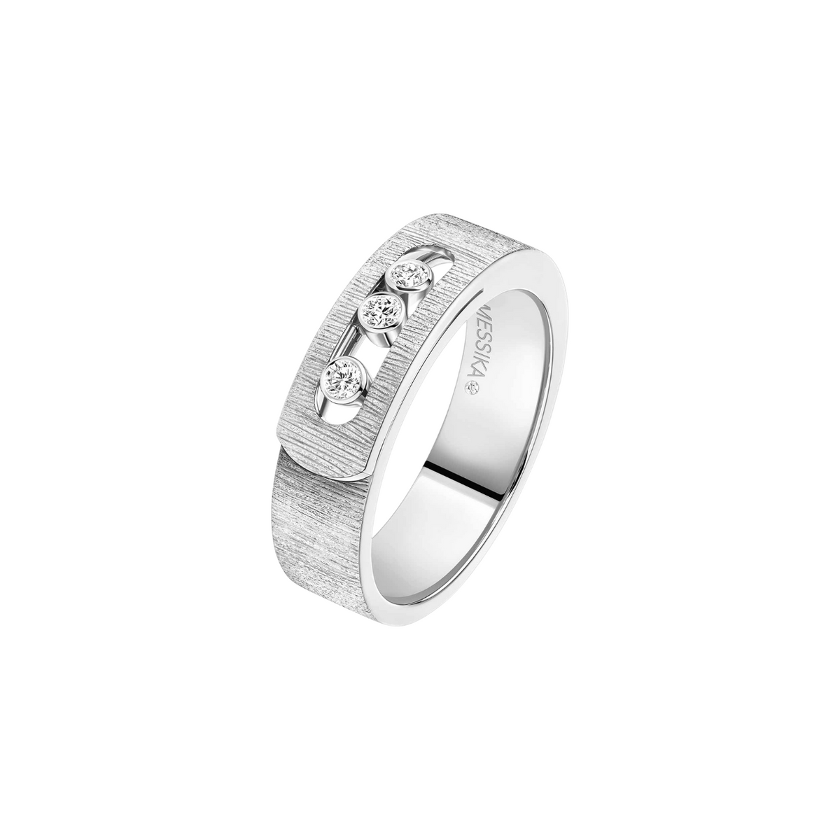 Messika Jewelry - Move Noa Ciselé 18K White Gold Diamond Ring | Manfredi Jewels