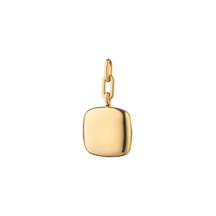 Monica Rich Kosann Jewelry - 18K Yellow Gold Slim Cushion ’Viv’ 18K Gold Locket Charm | Manfredi Jewels