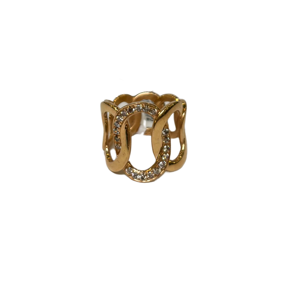 Estate 18K Rose Gold Pomellato Brera Ring with Brown Diamonds