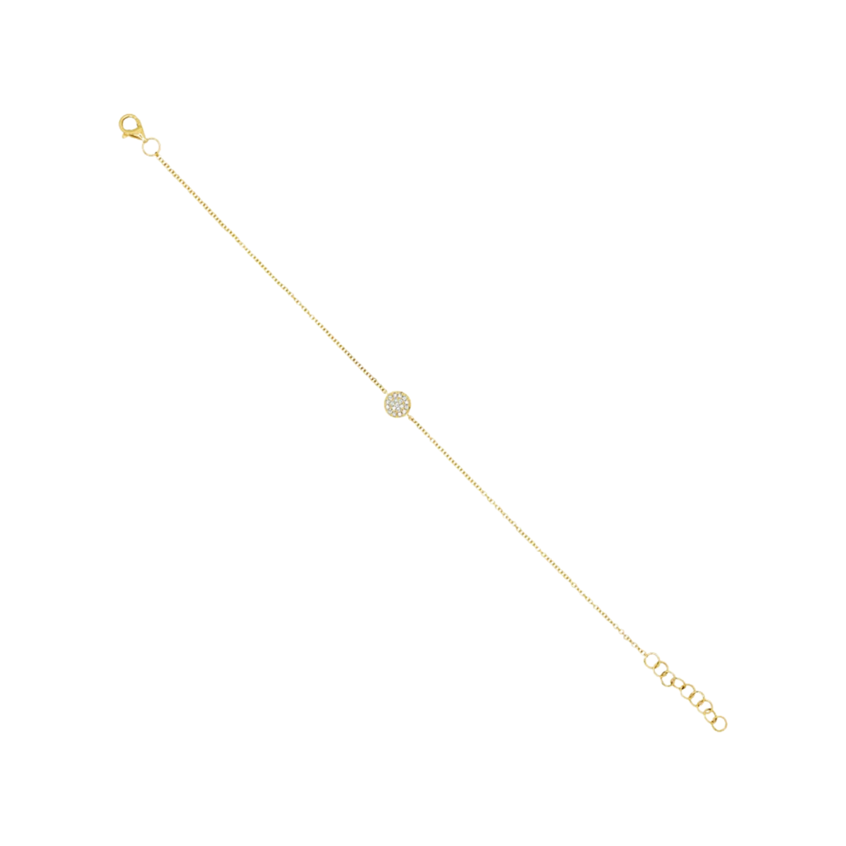 Kate 14K Yellow Gold 0.05ct Diamond Disc Bracelet