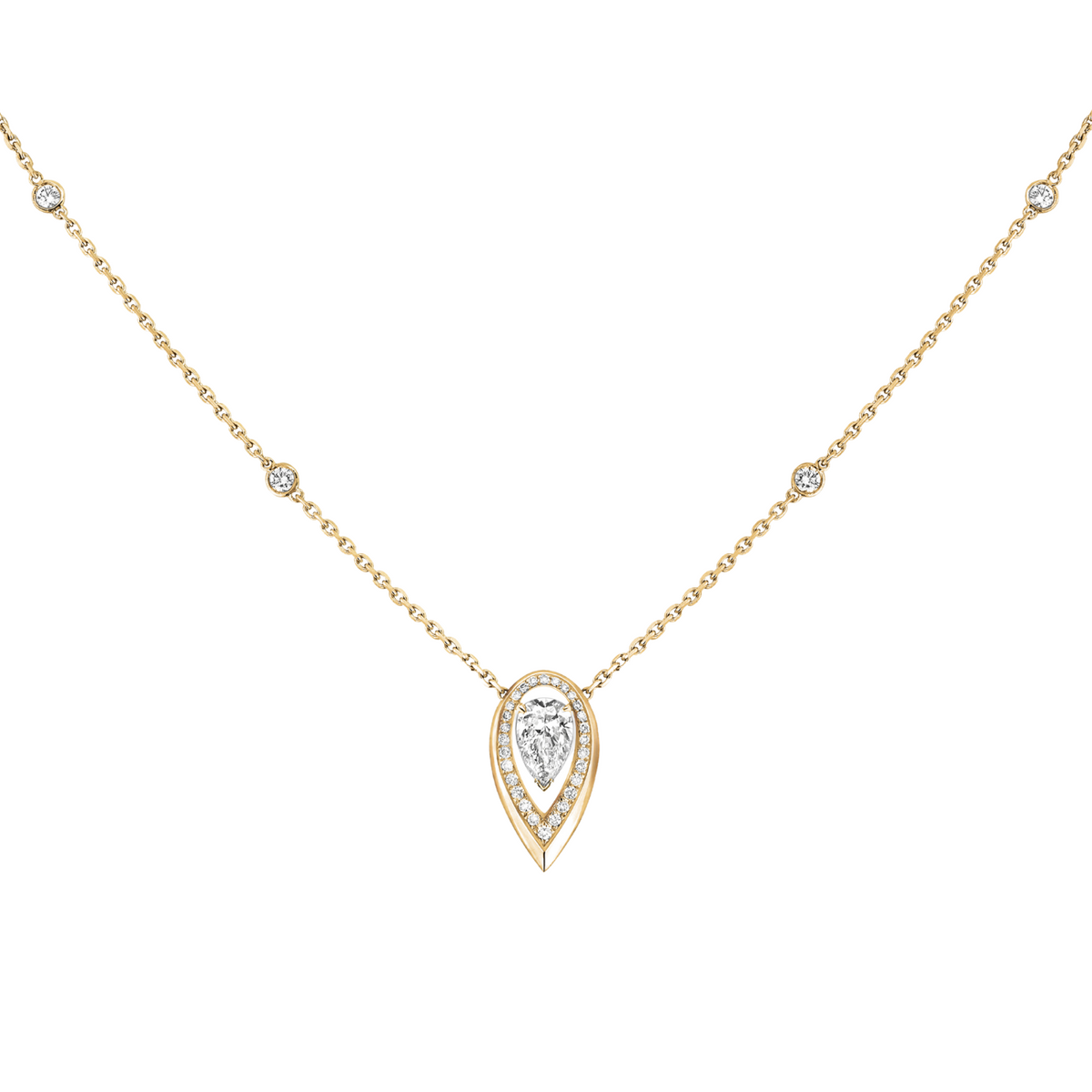Messika Jewelry - 18K Yellow Gold & Diamond Fiery Necklace | Manfredi Jewels