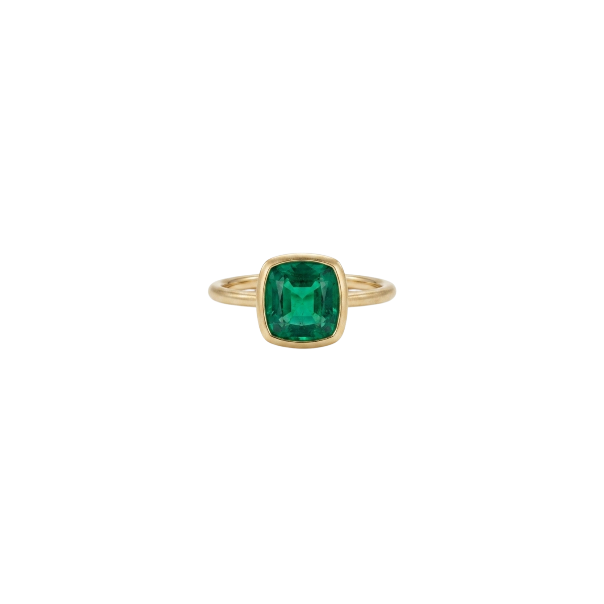 Estate 18K Yellow Gold & Emerald Ring