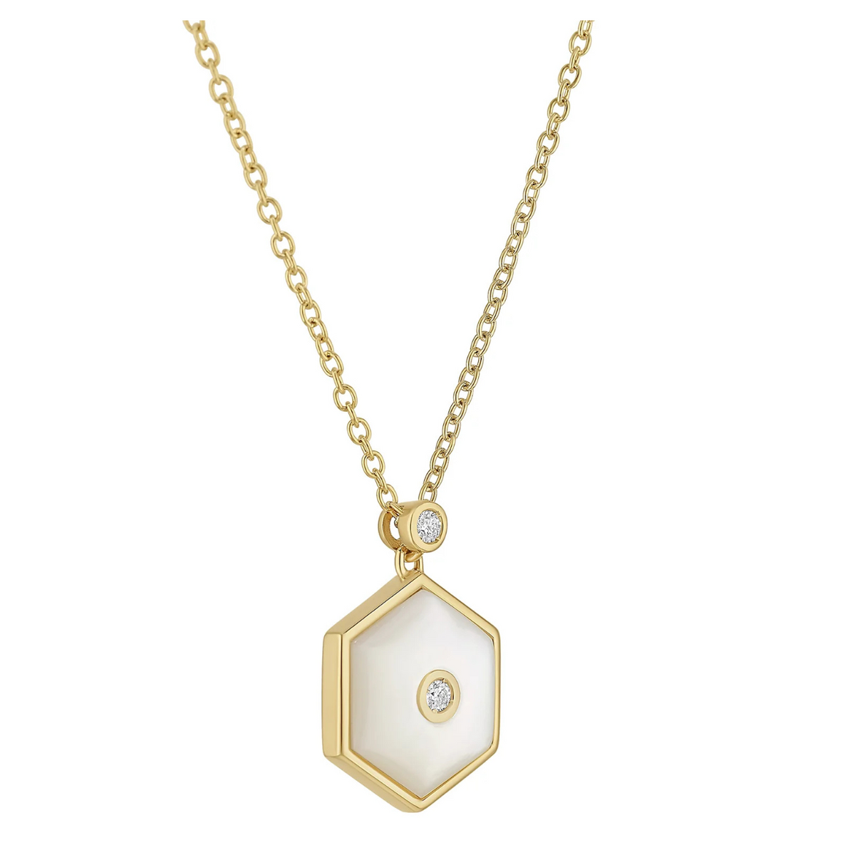 Miseno - 18K Yellow Gold & Mother of Pearl Baia Sommersa Pendant | Manfredi Jewels