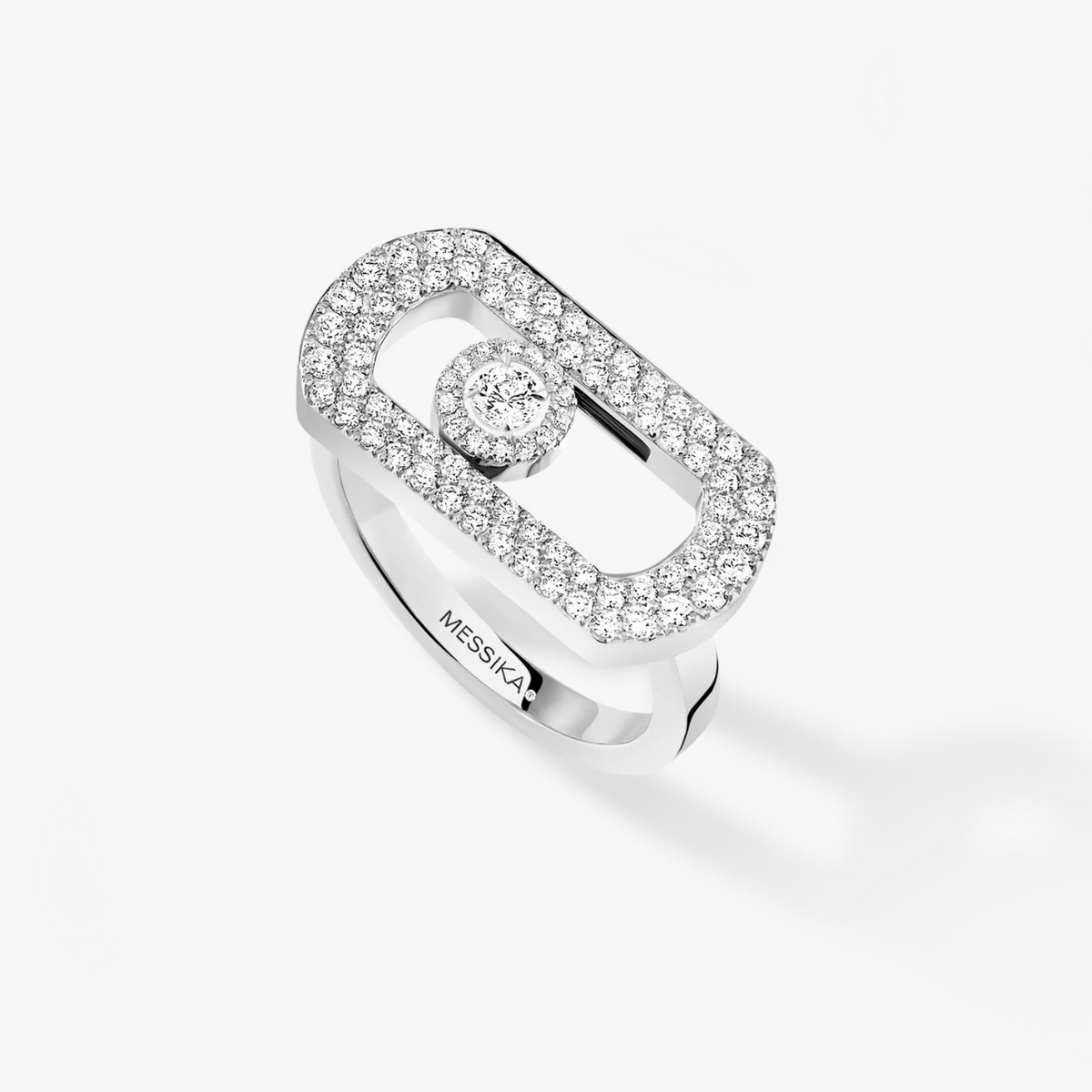 Messika Jewelry - So Move 18K White Gold Diamond Pavé Ring | Manfredi Jewels