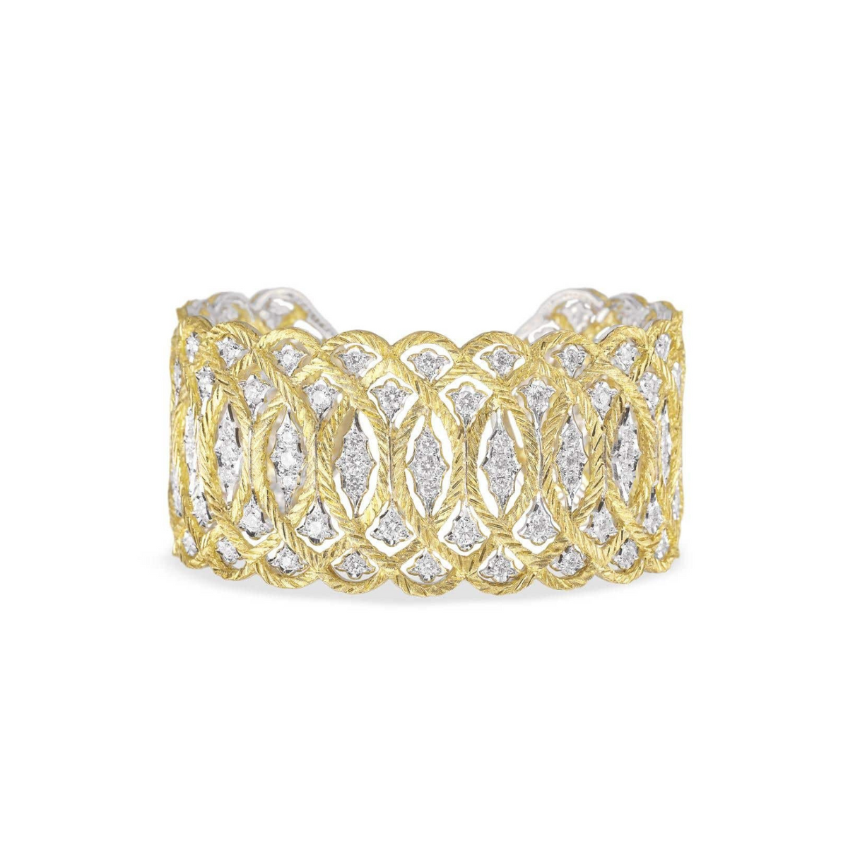 Buccellati Jewelry - Étoilée 18K Yellow & White Gold Diamond Bracelet | Manfredi Jewels