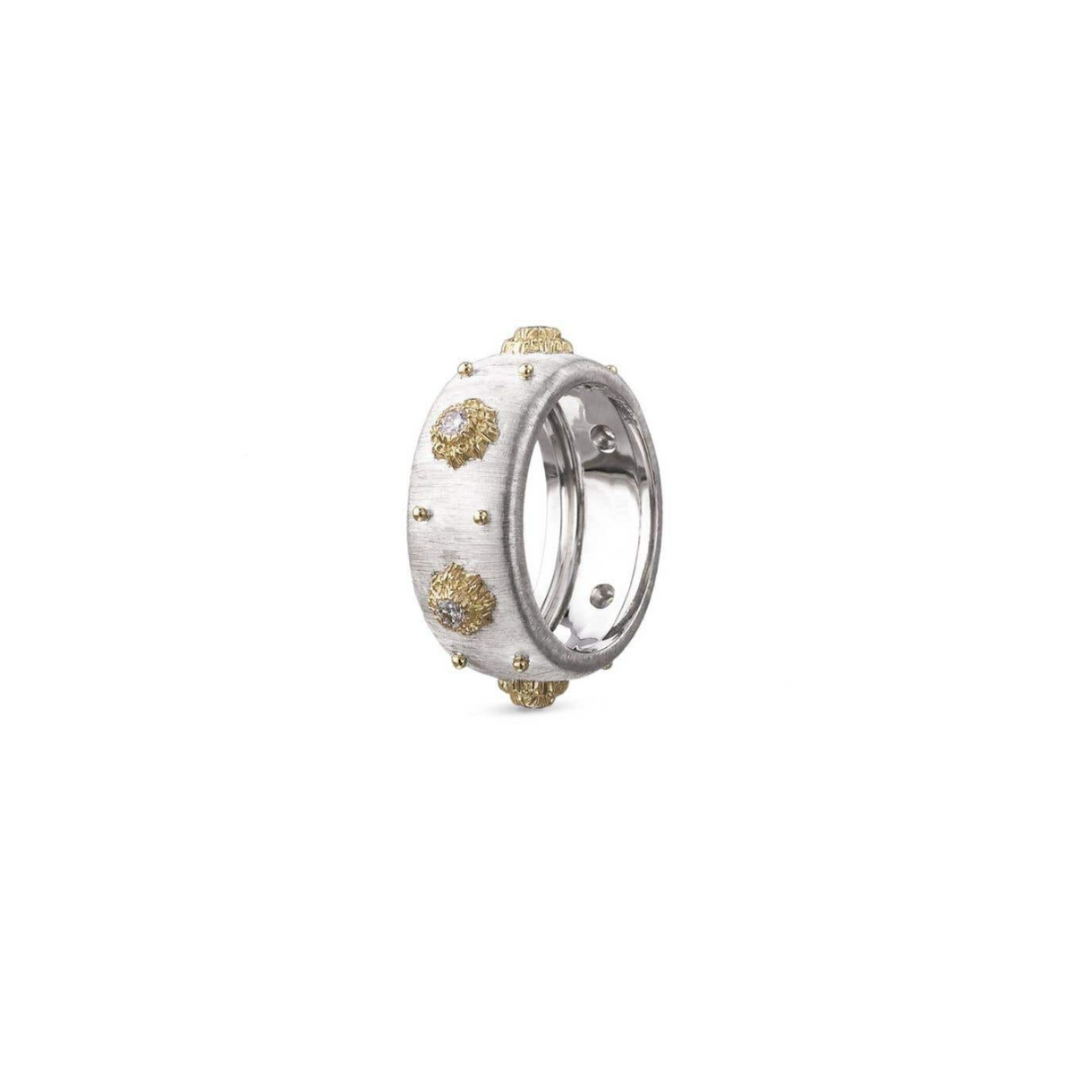 Buccellati Jewelry - Macri Eternelle 18K Yellow & White Gold Diamond Ring | Manfredi Jewels