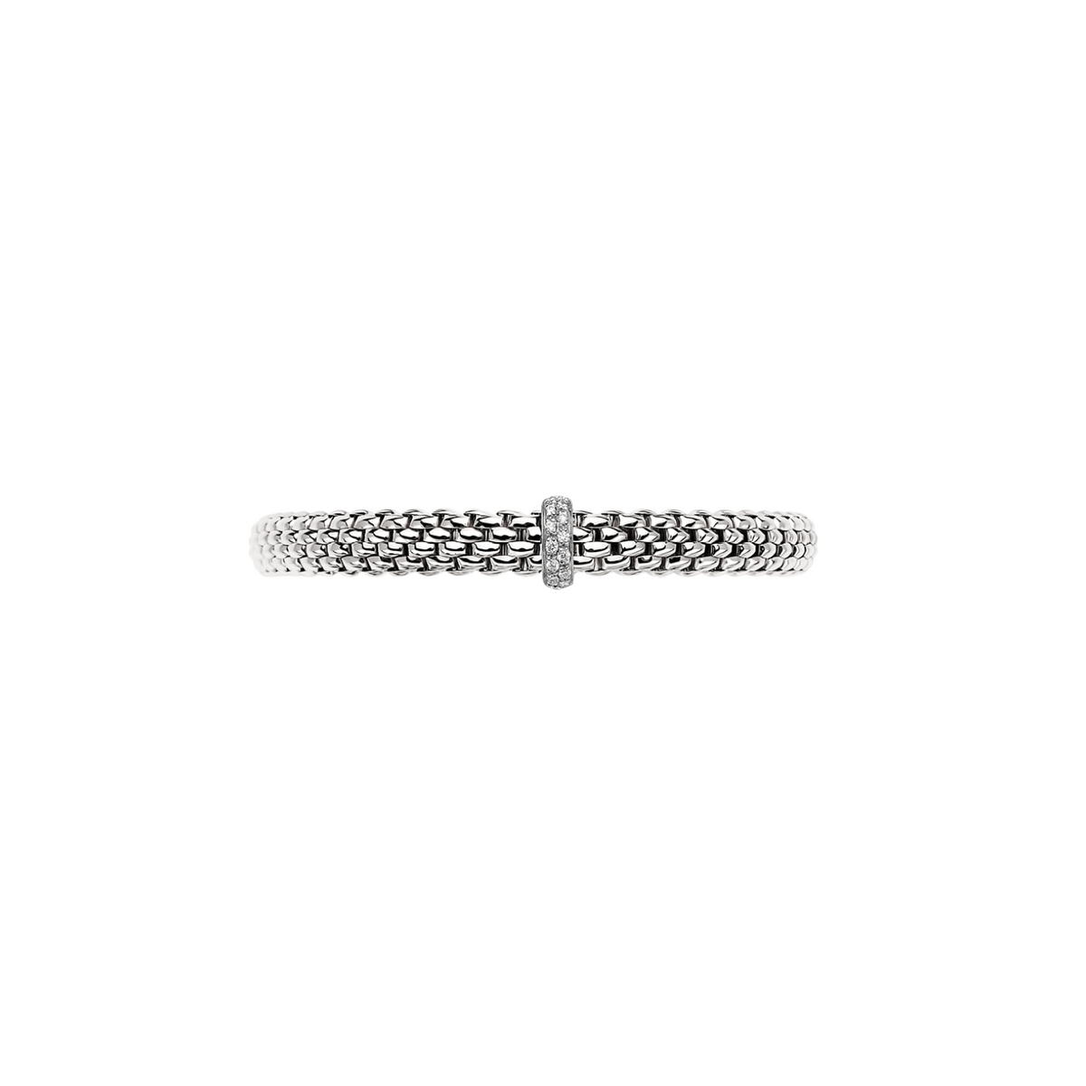 Fope Jewelry - Vendome 18K White Gold Pavè Diamond Flex’it Bracelet | Manfredi Jewels
